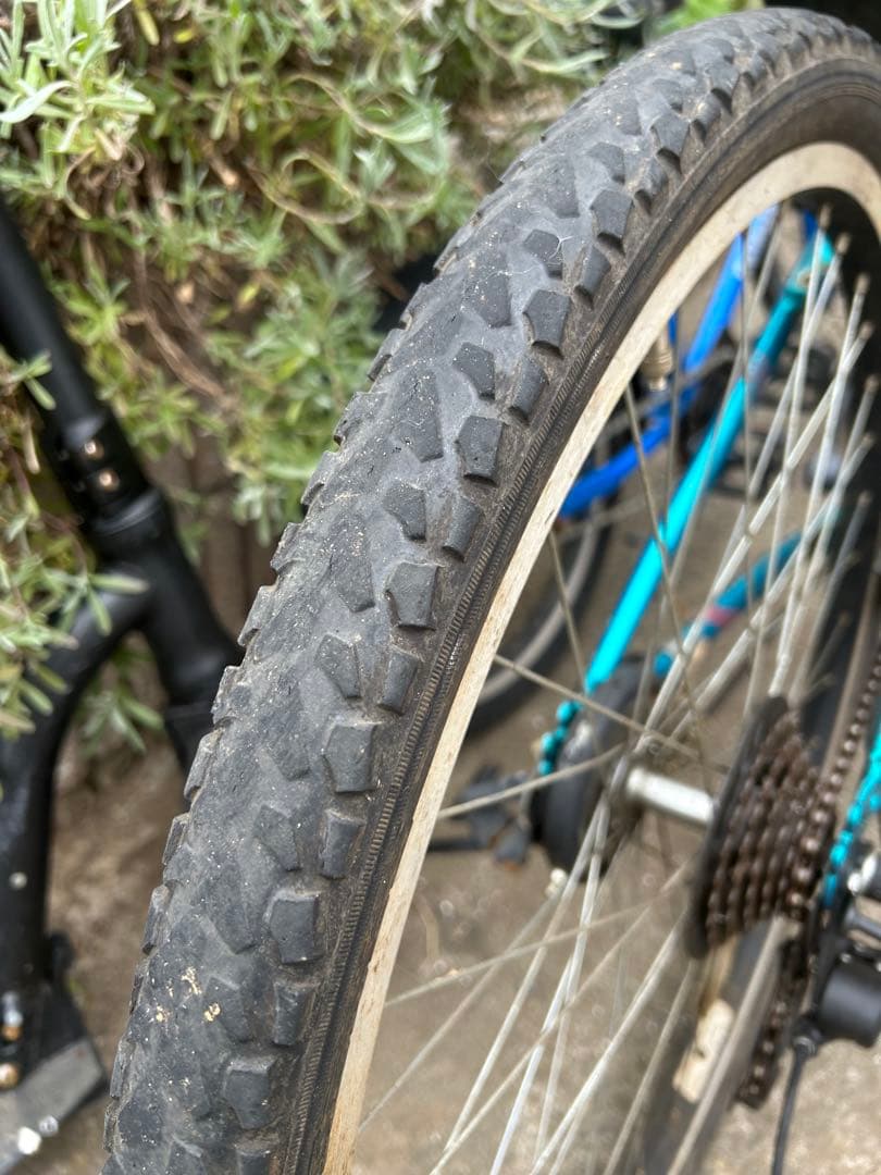 BRIDGESTONE キッズ自転車 青 前カゴ付き 引き取り限定