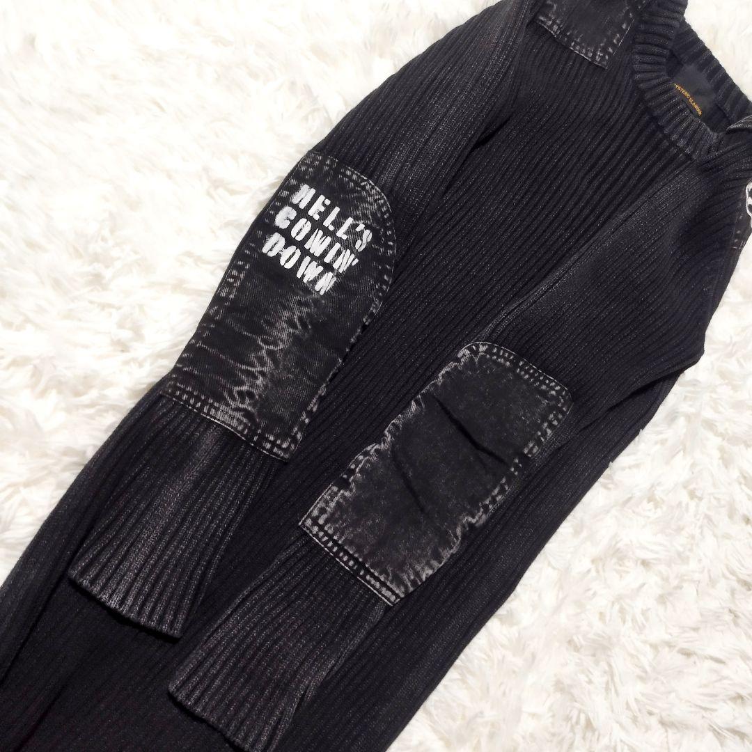 美品　ヒステリックグラマー　HG HEADコマンドリブニットロングワンピース　F