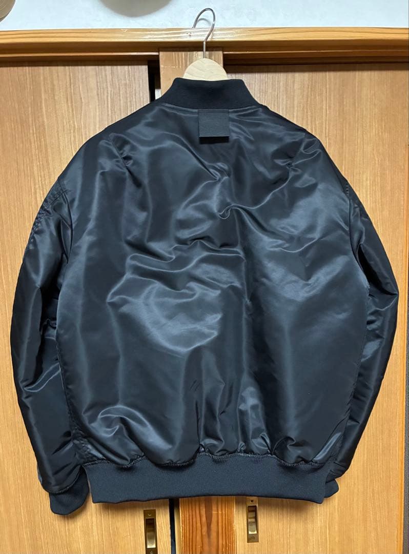 【未使用品】ユニクロ+J ハイブリッド MA-1 ダウンジャケット L ブラック