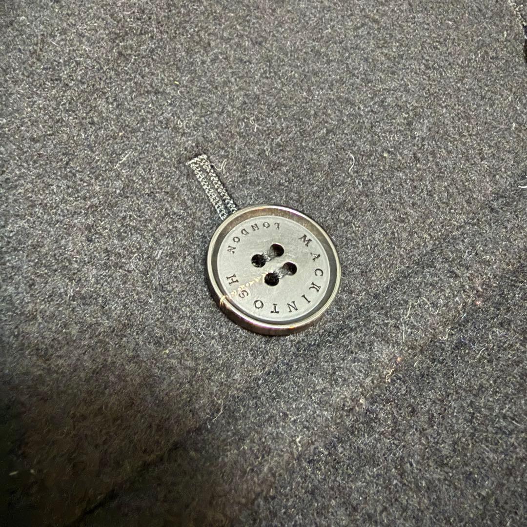 マッキントッシュロンドン　ウールコート　スタンドカラー　黒　44 大きめサイズ