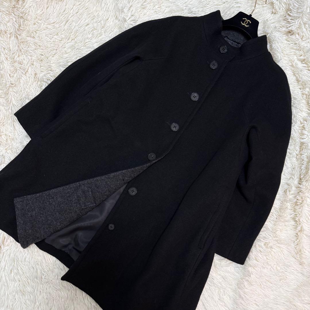 マッキントッシュロンドン　ウールコート　スタンドカラー　黒　44 大きめサイズ