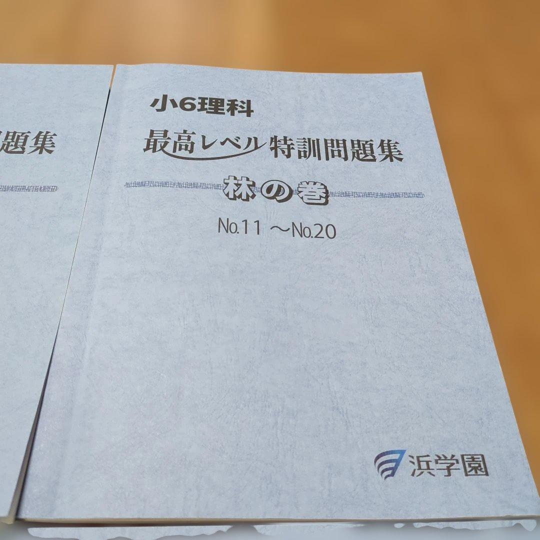 2025年度版★小6 理科 最高レベル特訓 No.15〜40テスト付き★浜学園