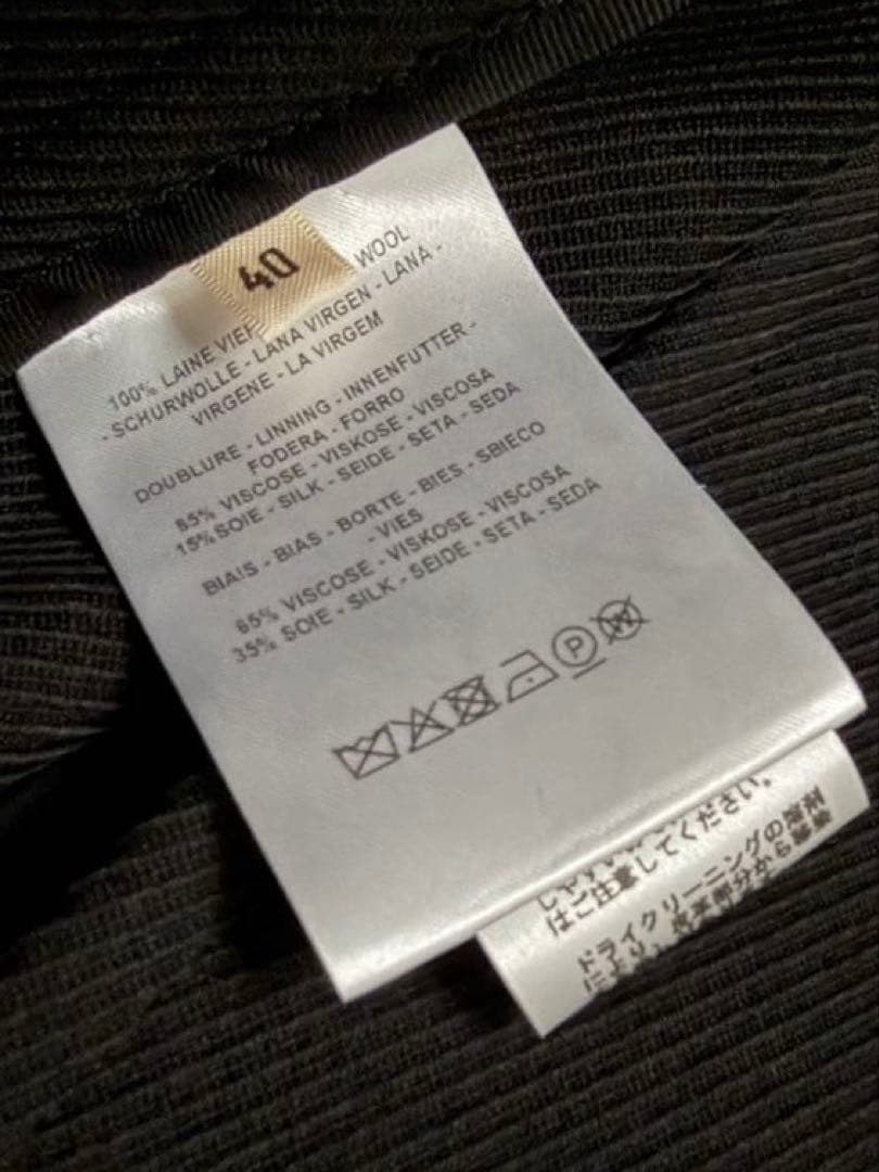 【新品未使用】エルメス　コート　黒　40 レディース