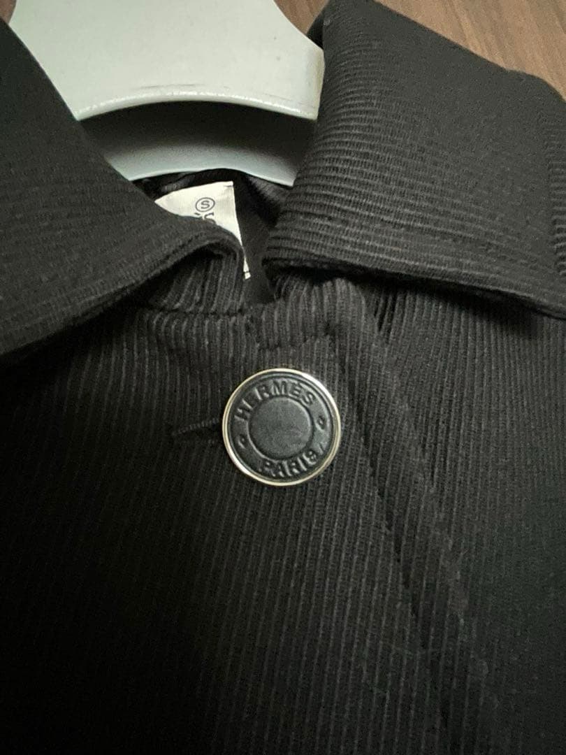 【新品未使用】エルメス　コート　黒　40 レディース