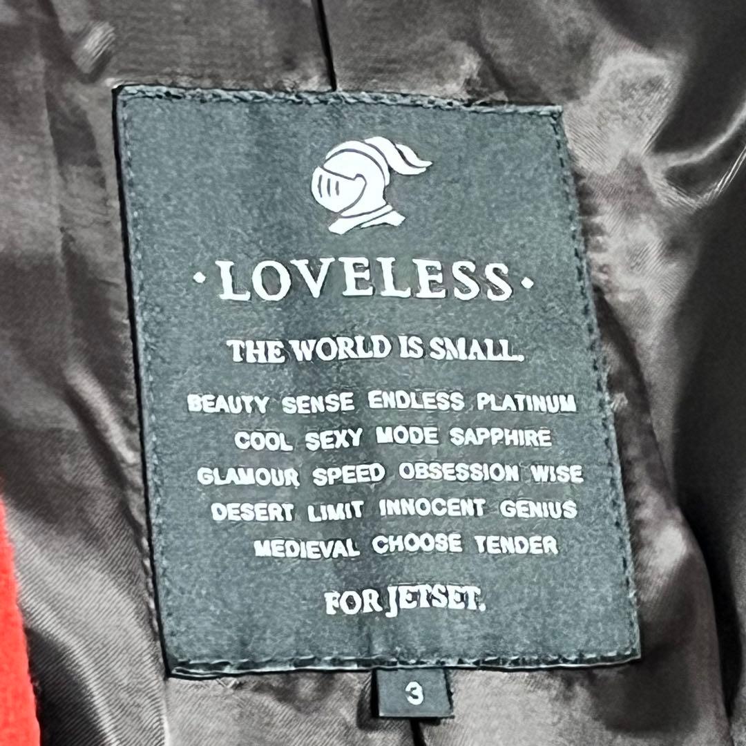 美品『LOVELESS ラブレス』チェスターコート ボルドー ウール 三陽商会