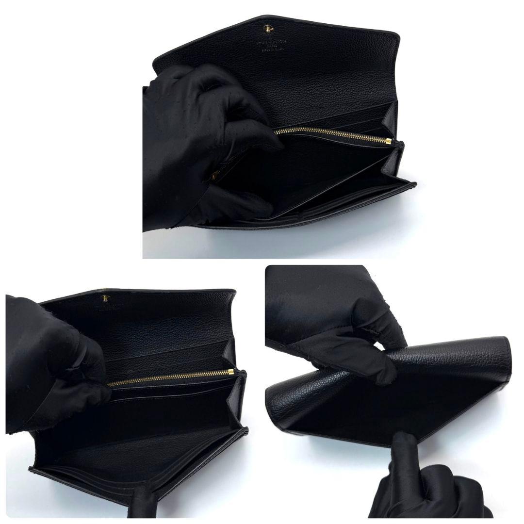 美品 ルイヴィトン モノグラムアンプラント ポルトフォイユ サラ 財布 黒