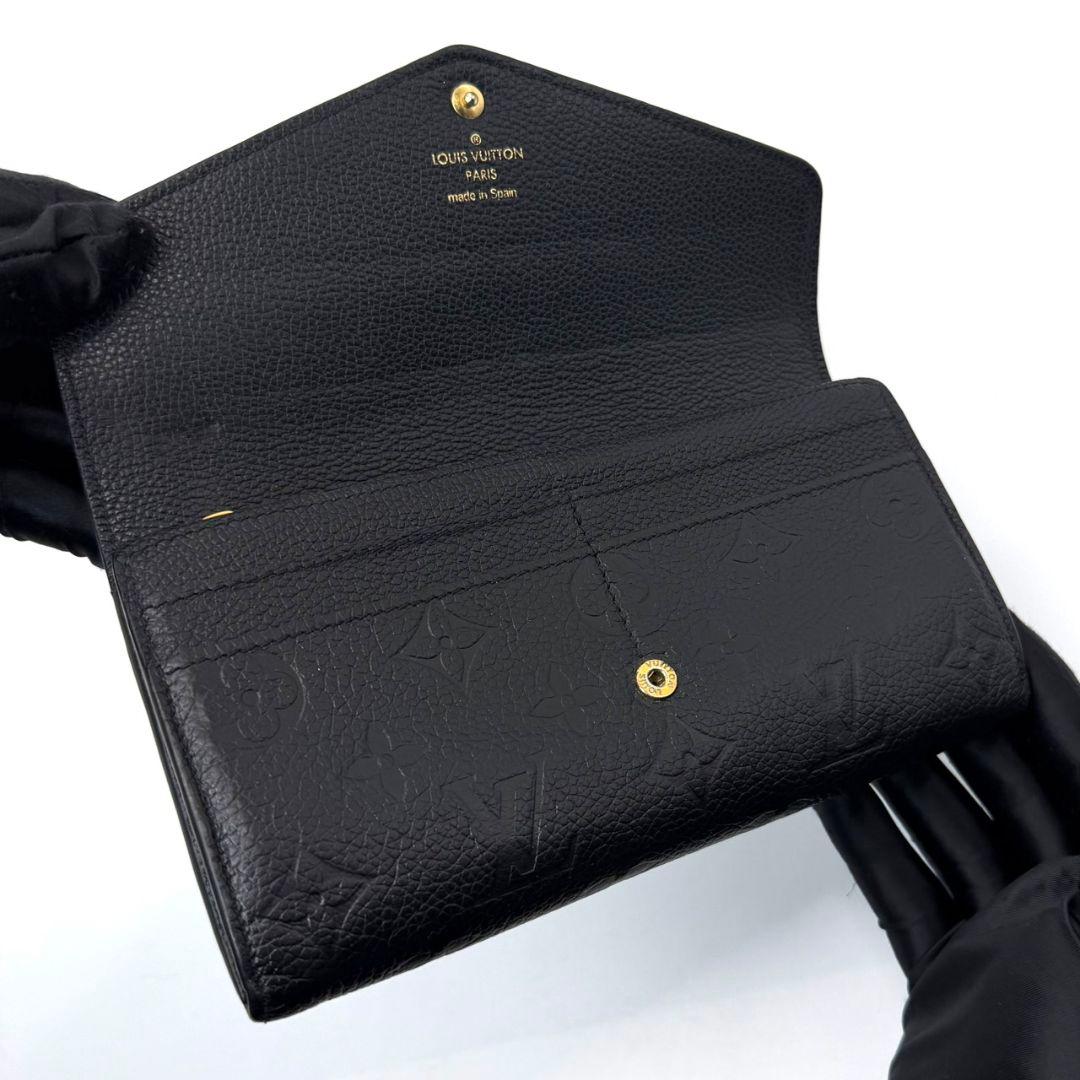 美品 ルイヴィトン モノグラムアンプラント ポルトフォイユ サラ 財布 黒