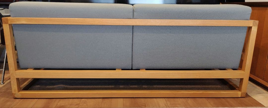 SOGO　相合家具　タモ材木枠　ローソファ　３人掛　北欧　値下☆引取価格☆