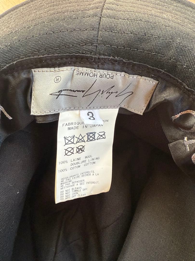 ブラック バケットハット　y's ヨウジヤマモト