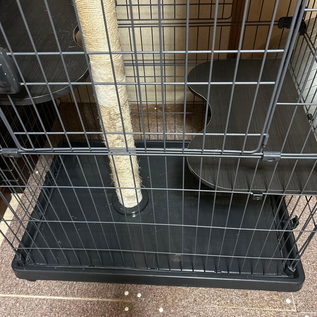 アイリスオーヤマ　キャットランドケージワイド　3段　キャスター付