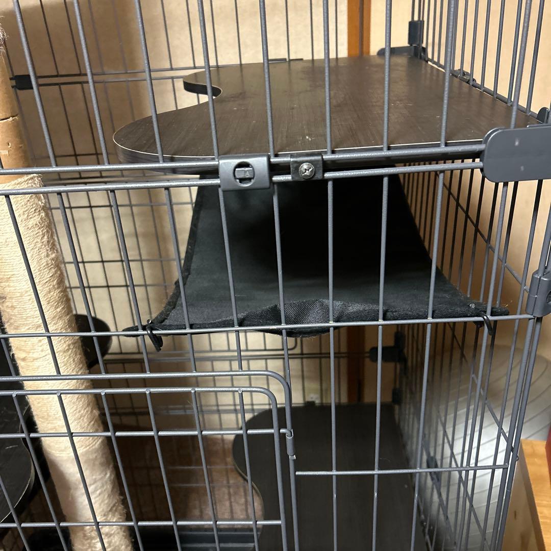 アイリスオーヤマ　キャットランドケージワイド　3段　キャスター付