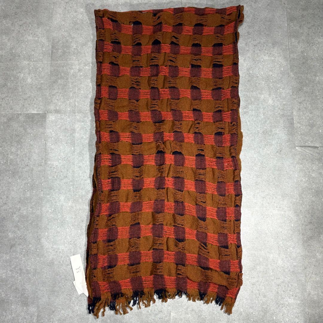 【新品】Y’s ワイズ ストール 大判 編み込み デザイナーズ ヨウジヤマモト