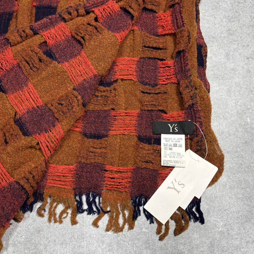 【新品】Y’s ワイズ ストール 大判 編み込み デザイナーズ ヨウジヤマモト