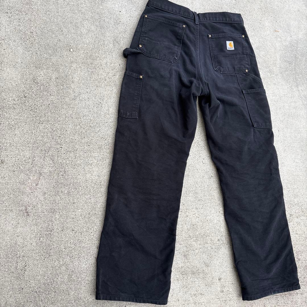 USA製カーハート ダブルニー ペインターパンツ 黒 B01