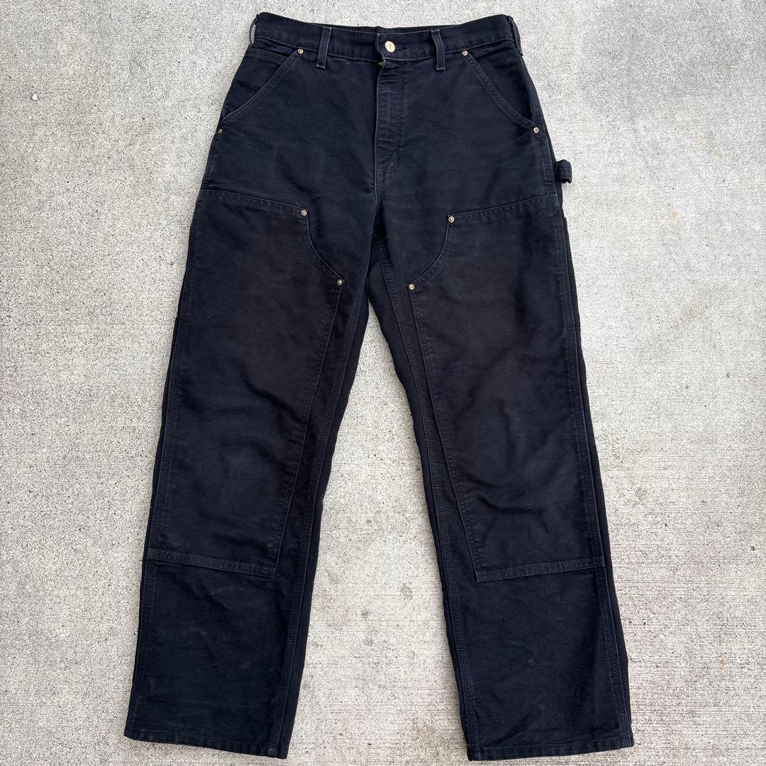 USA製カーハート ダブルニー ペインターパンツ 黒 B01