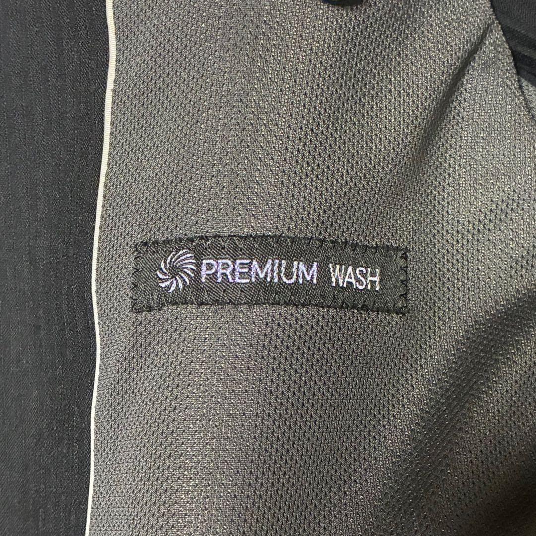 美品　現行タグ　LES MUES 洗える　スリーピース　ブラック　ストライプ　L