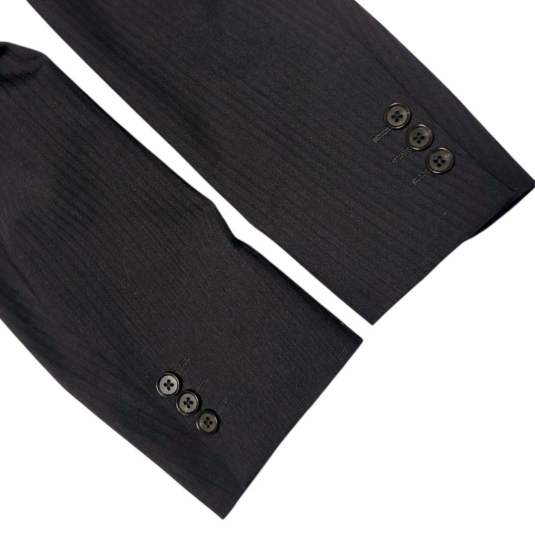 美品　現行タグ　LES MUES 洗える　スリーピース　ブラック　ストライプ　L