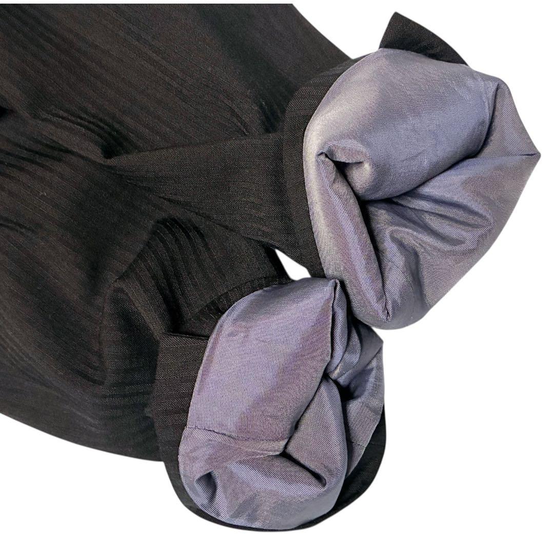 美品　現行タグ　LES MUES 洗える　スリーピース　ブラック　ストライプ　L