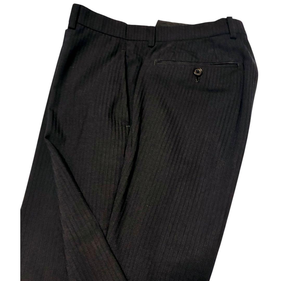 美品　現行タグ　LES MUES 洗える　スリーピース　ブラック　ストライプ　L