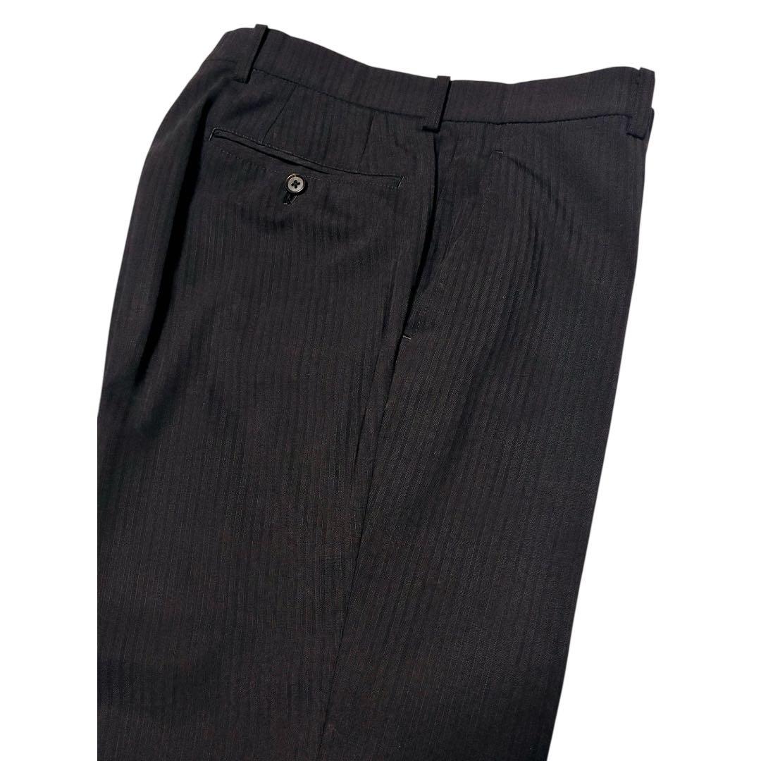 美品　現行タグ　LES MUES 洗える　スリーピース　ブラック　ストライプ　L