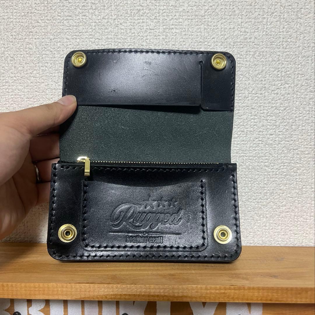 ミドルトラッカーウォレット　北米産ステアハイド