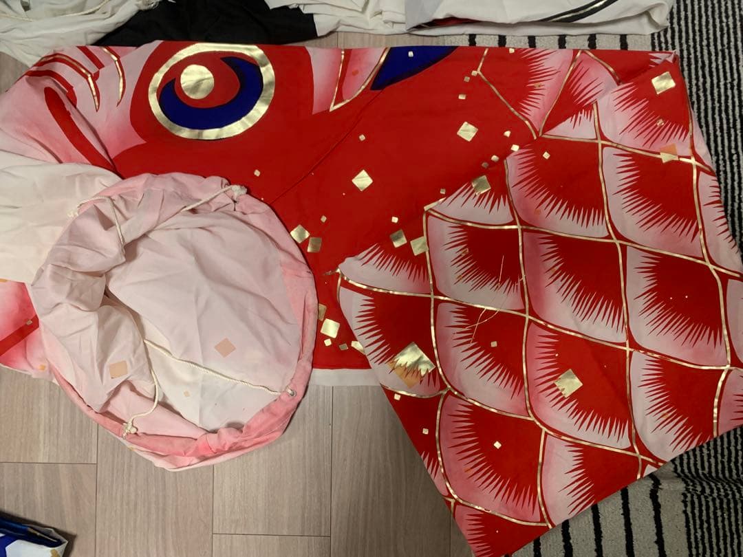 鯉のぼり　金吹雪鯉　5mセット　使用品　こいのぼり