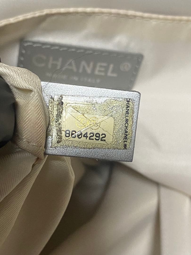 【値下げ】CHANELシャネル　ニュートラベルライン　ハンドバッグシルバー