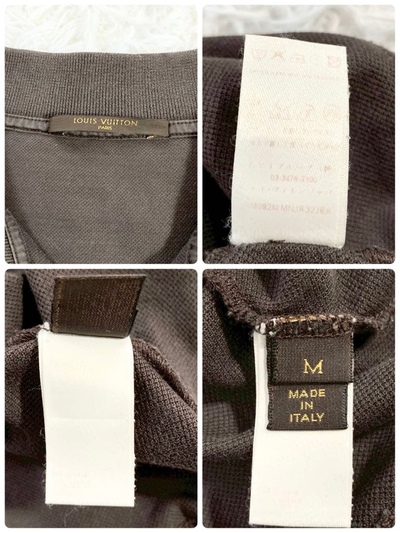 LOUIS VUITTON　ルイヴィトン　LVロゴ刺繍　ワンポイント　ポロシャツ