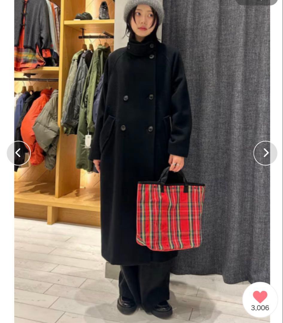 スタンドカラー ダブル コート　レイビームス