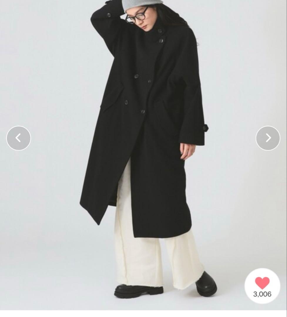 スタンドカラー ダブル コート　レイビームス