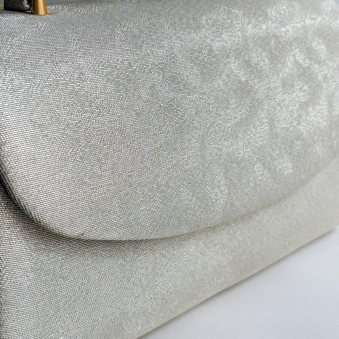 B品 和装バック シルバー 礼装用No144