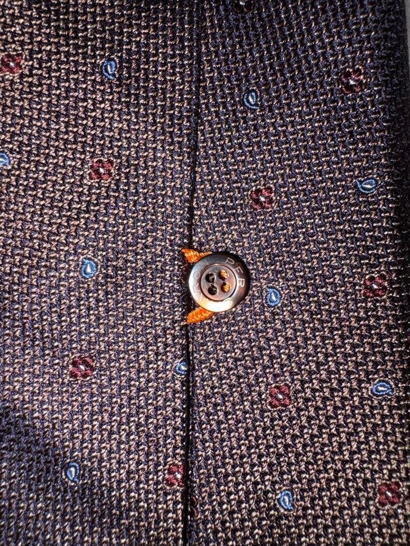 ジュストビスポーク　ネクタイ　ブラウン　小紋　シャロン購入