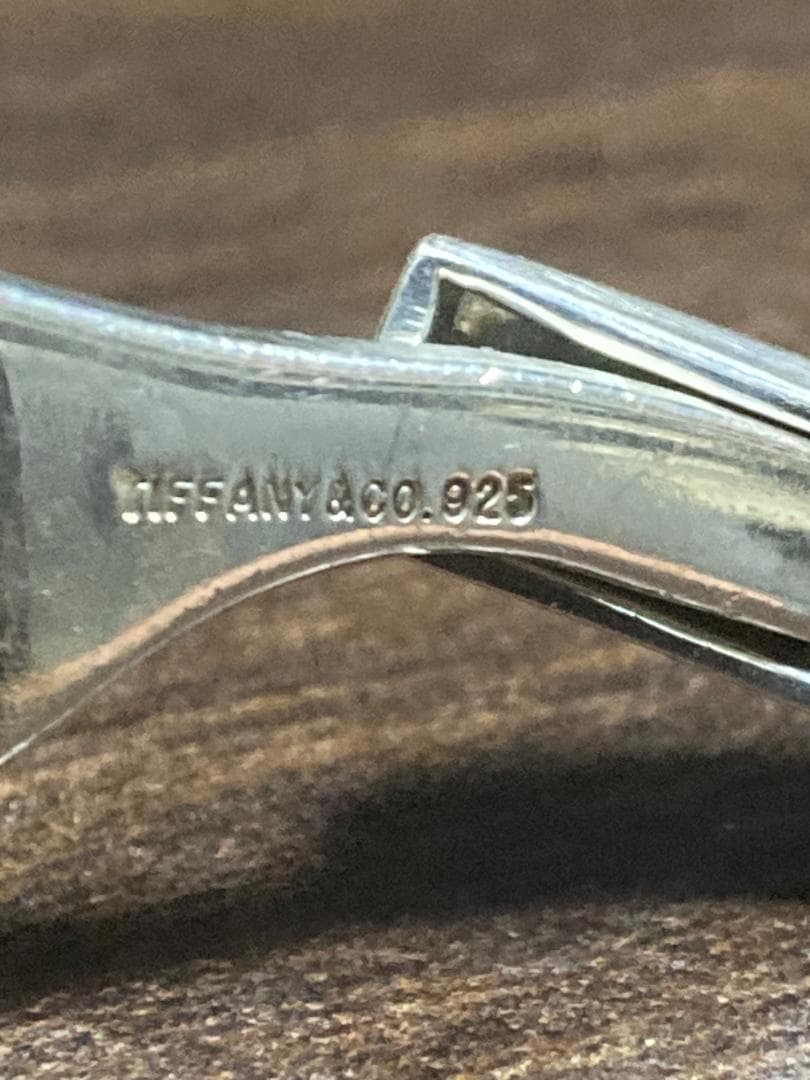 ティファニー オーバル ラウンド メッシュ コンビ カフス SV925 K18