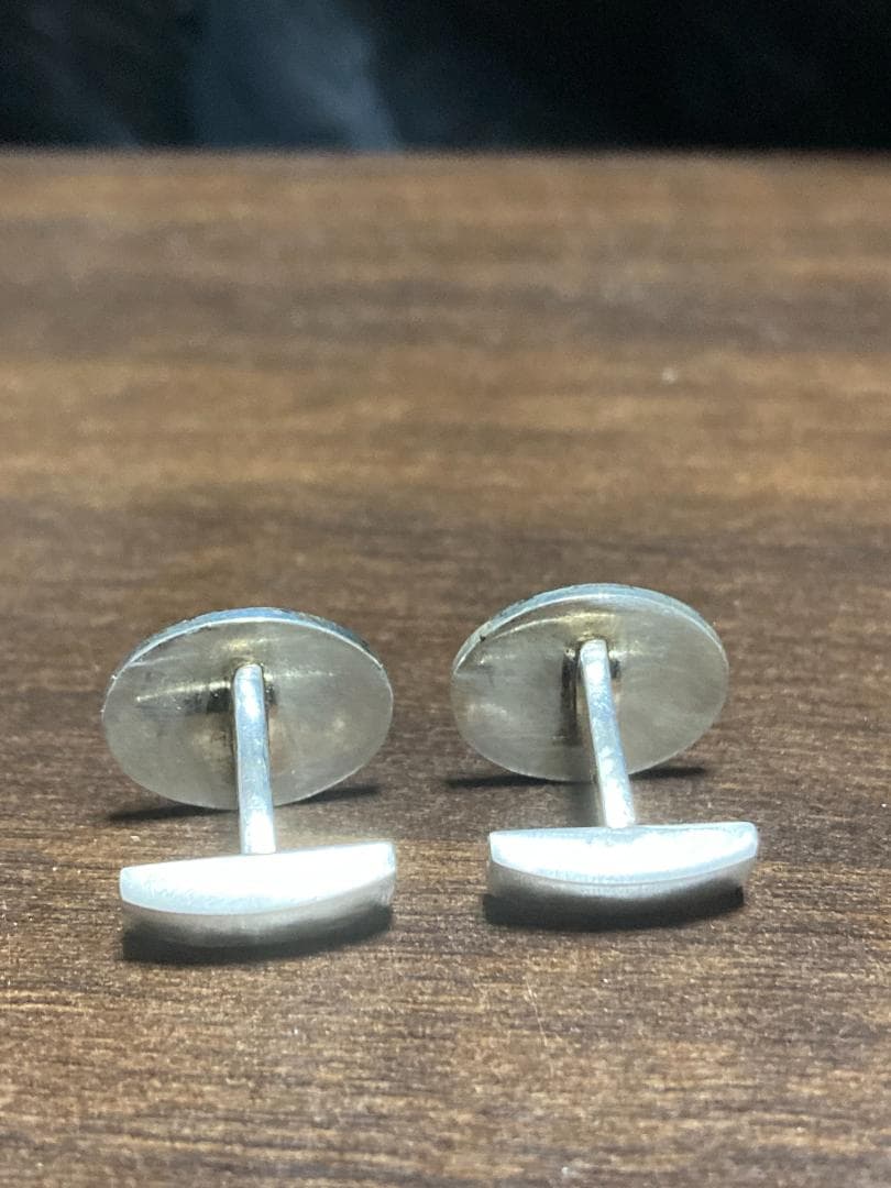 ティファニー オーバル ラウンド メッシュ コンビ カフス SV925 K18