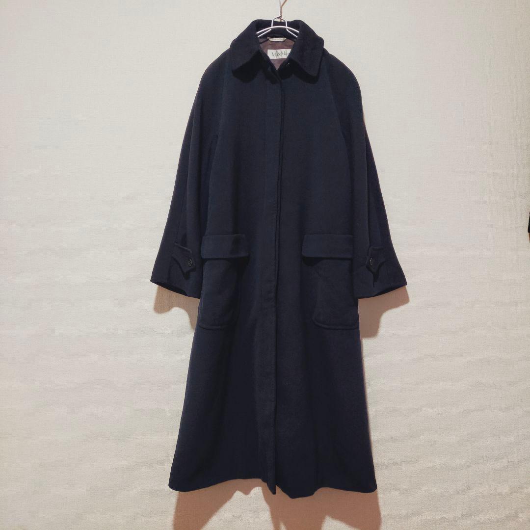 【最高級】白タグ max mara マックスマーラ ウール ステンカラーコート