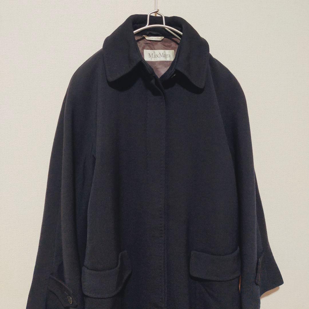 【最高級】白タグ max mara マックスマーラ ウール ステンカラーコート