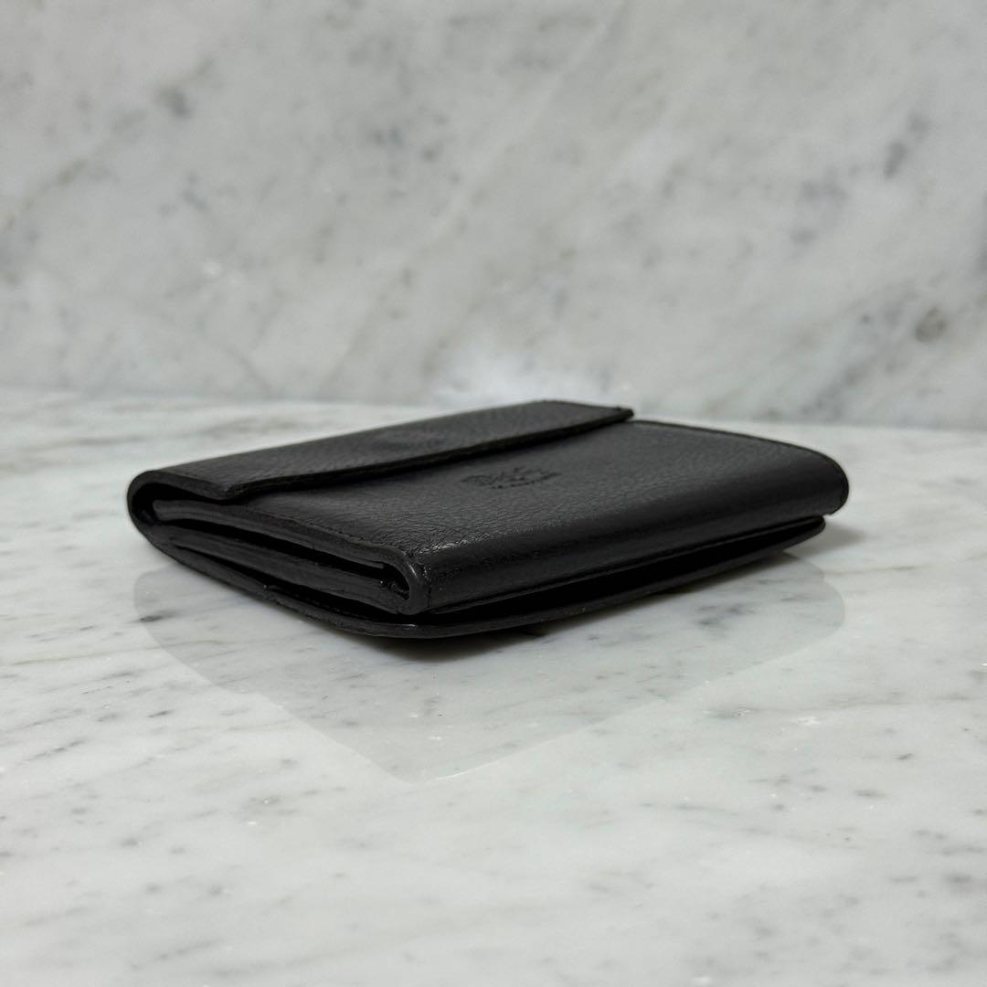美品 IL BISONTE イルビゾンテ 二つ折り財布 ブラック 黒 本革