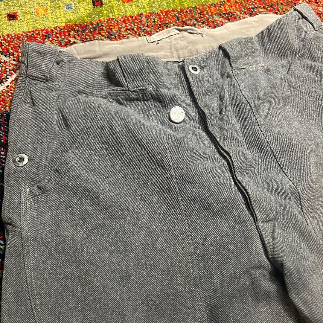 50s スイス軍　前期　アルミボタンデニムパンツ　ミリタリー　ワイドデニムパンツ
