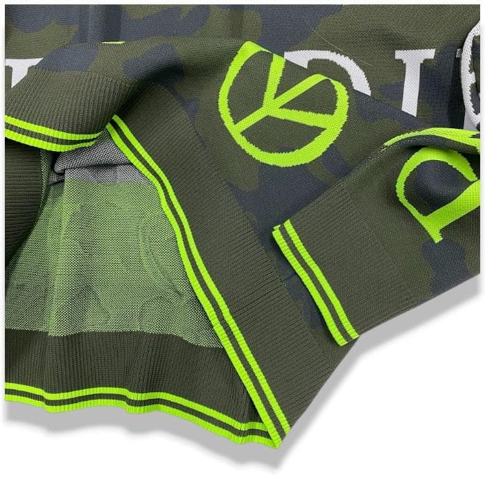 【超美品】MARK & LONA カモフラ柄 ストレッチ ニットセーター 50