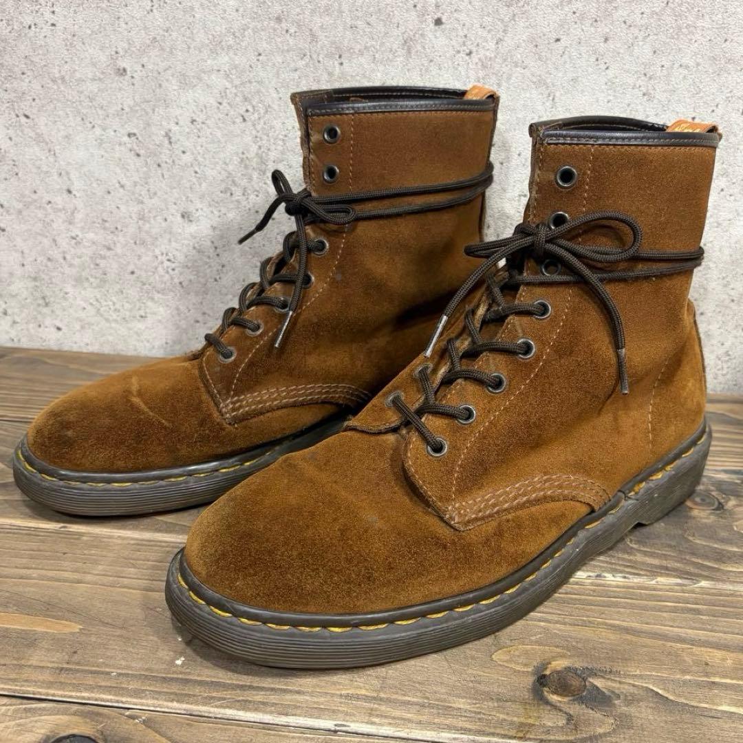 ドクターマーチン イングランド 8ホール ブーツ スウェード ブラウン UK11