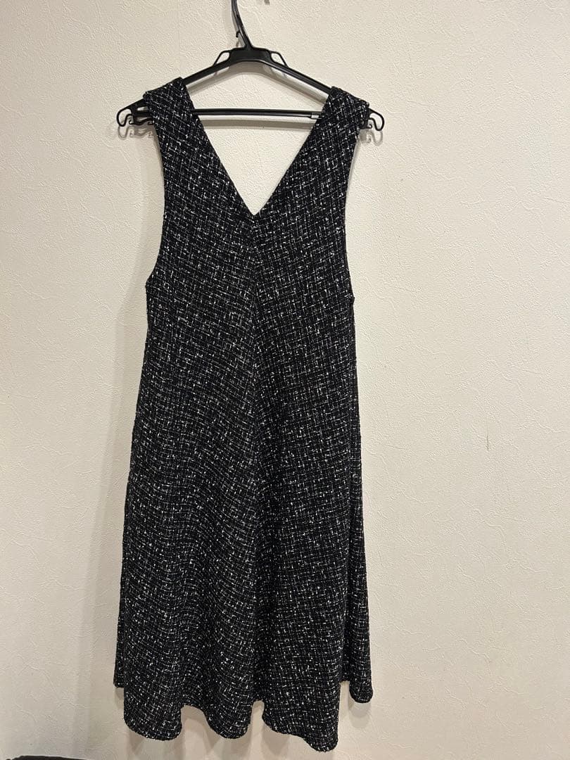 ままちゃん　ビアズリー ツイードフレアワンピース　０サイズ