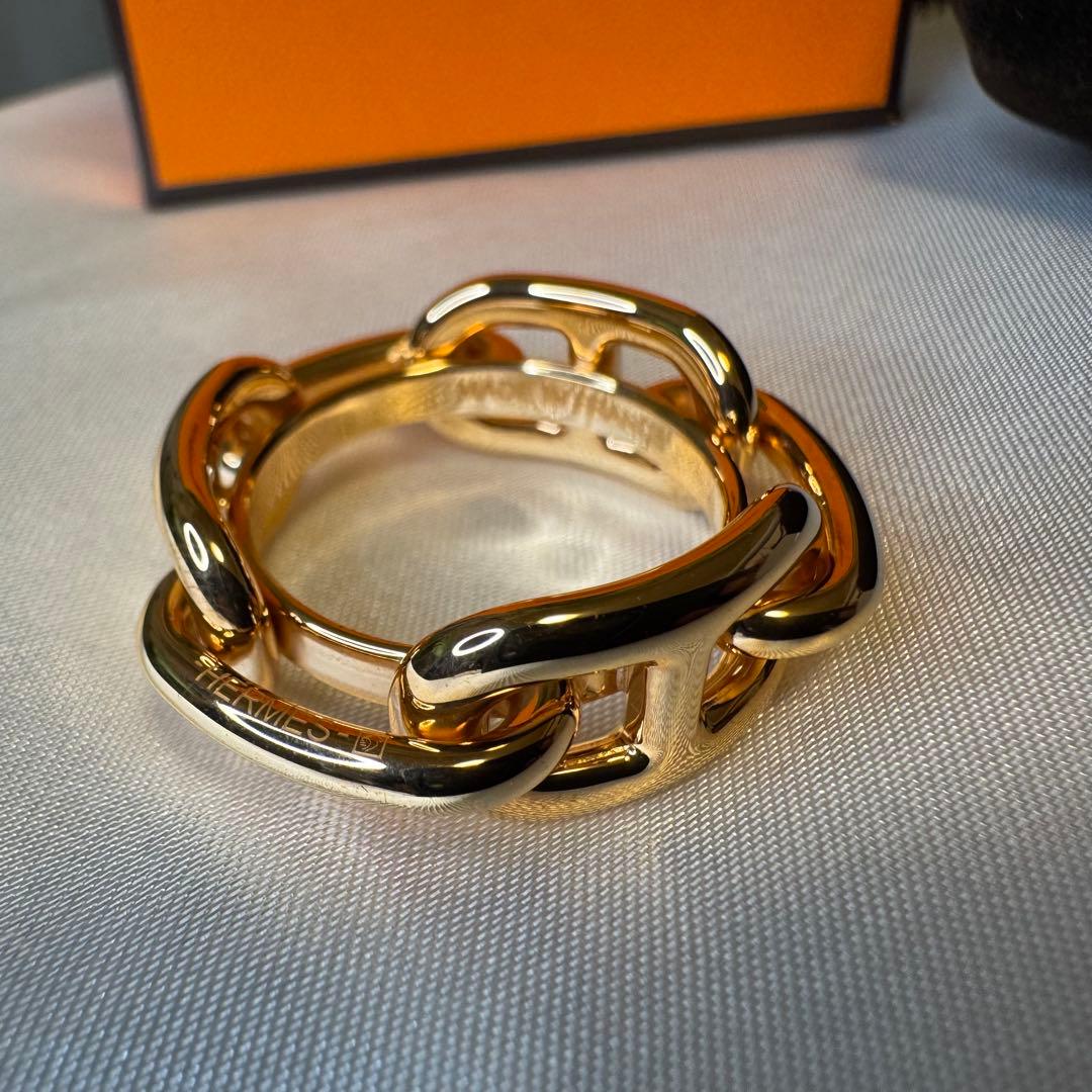 HERMES エルメス シェーヌ ダンクル スカーフリング 90 レガート