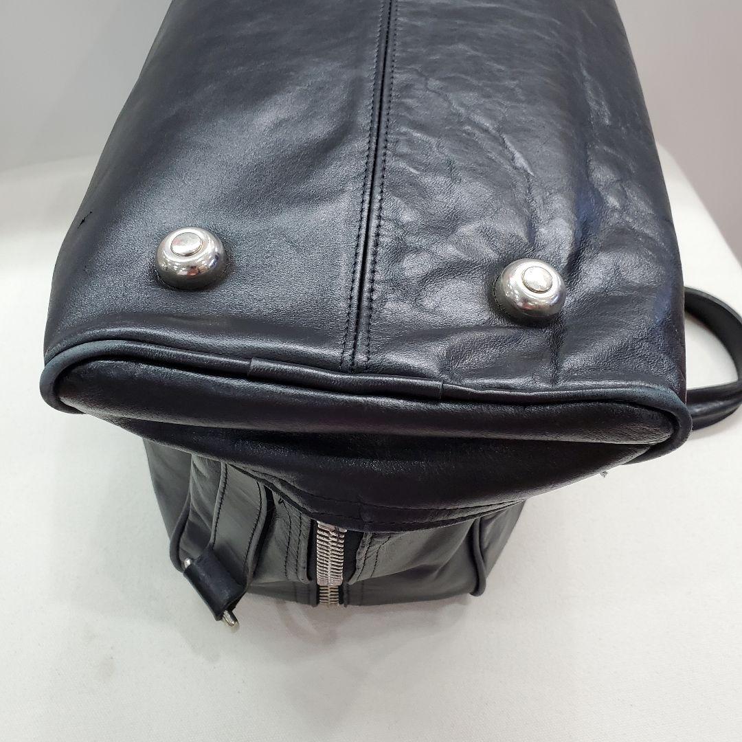 ルイスレザー 黒 レザー ボストンバッグ