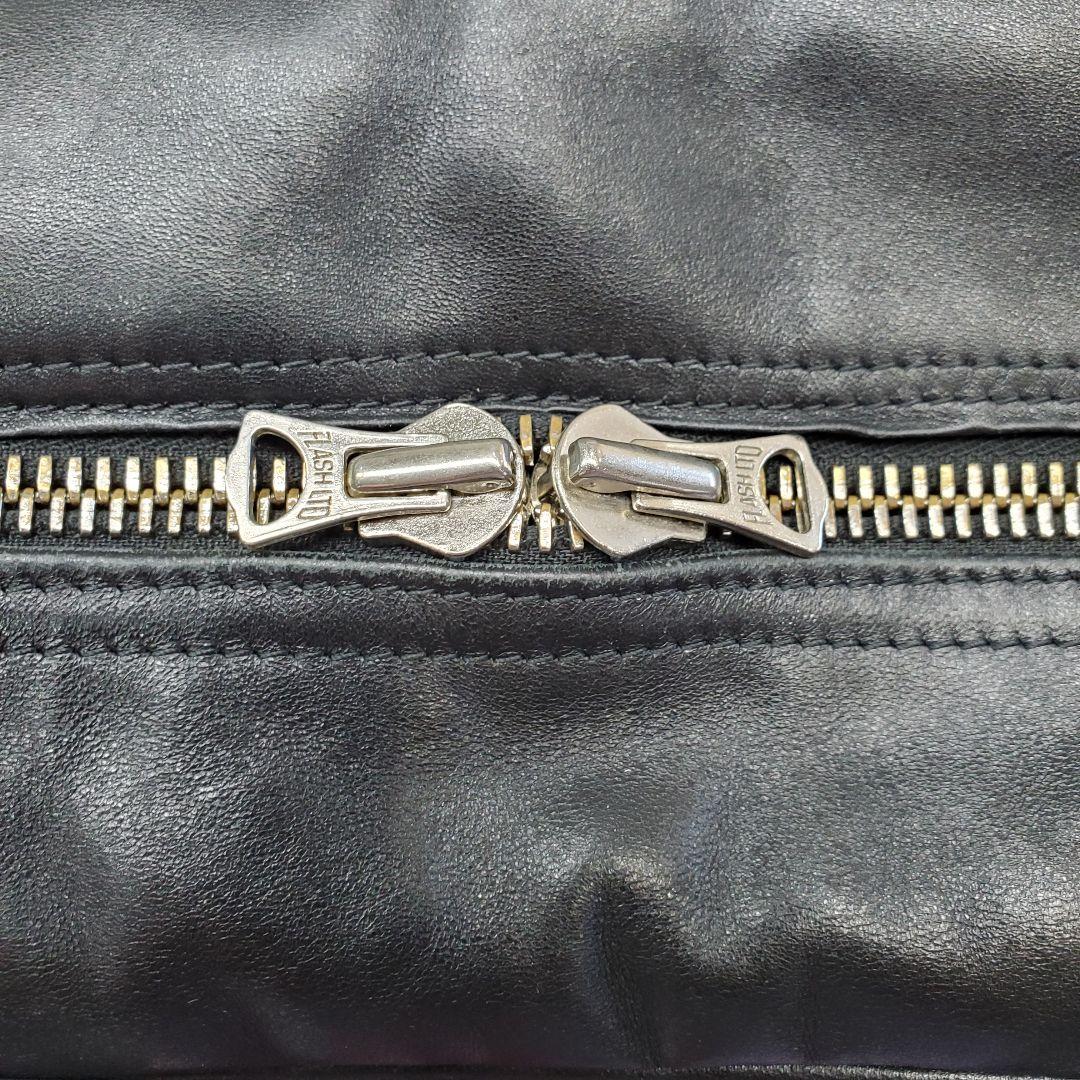 ルイスレザー 黒 レザー ボストンバッグ