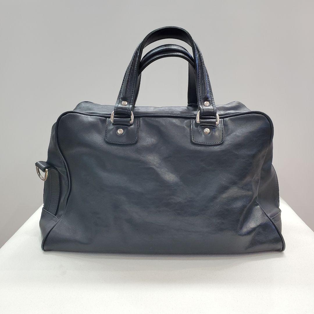 ルイスレザー 黒 レザー ボストンバッグ