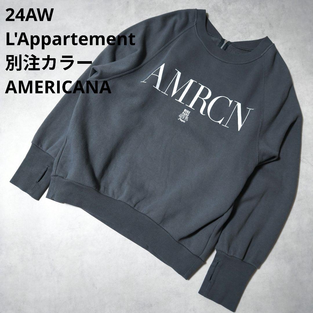 L'Appartement アメリカーナ CREW NECK SWEAT グレー