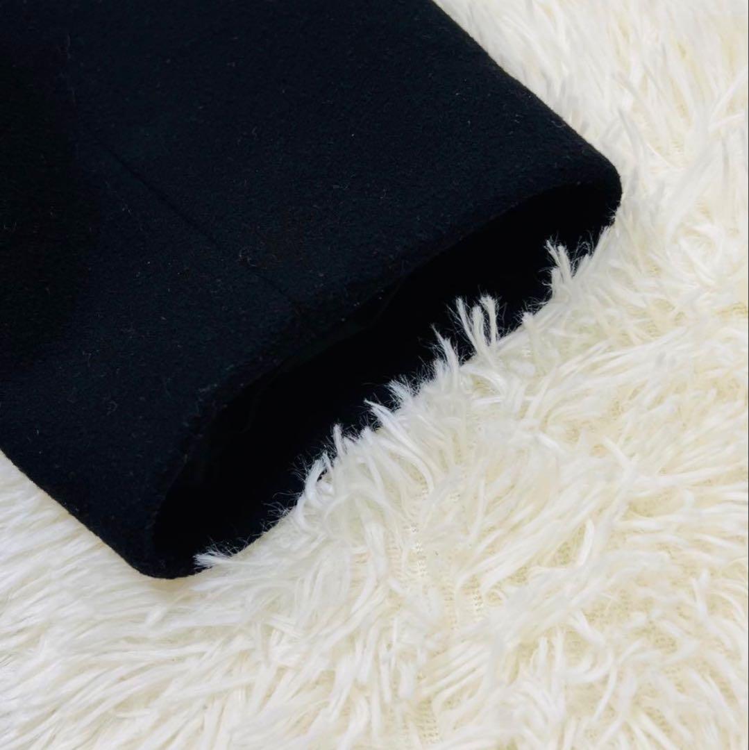 ジャーナルスタンダード スーパー140モッサフードコート ウール 黒