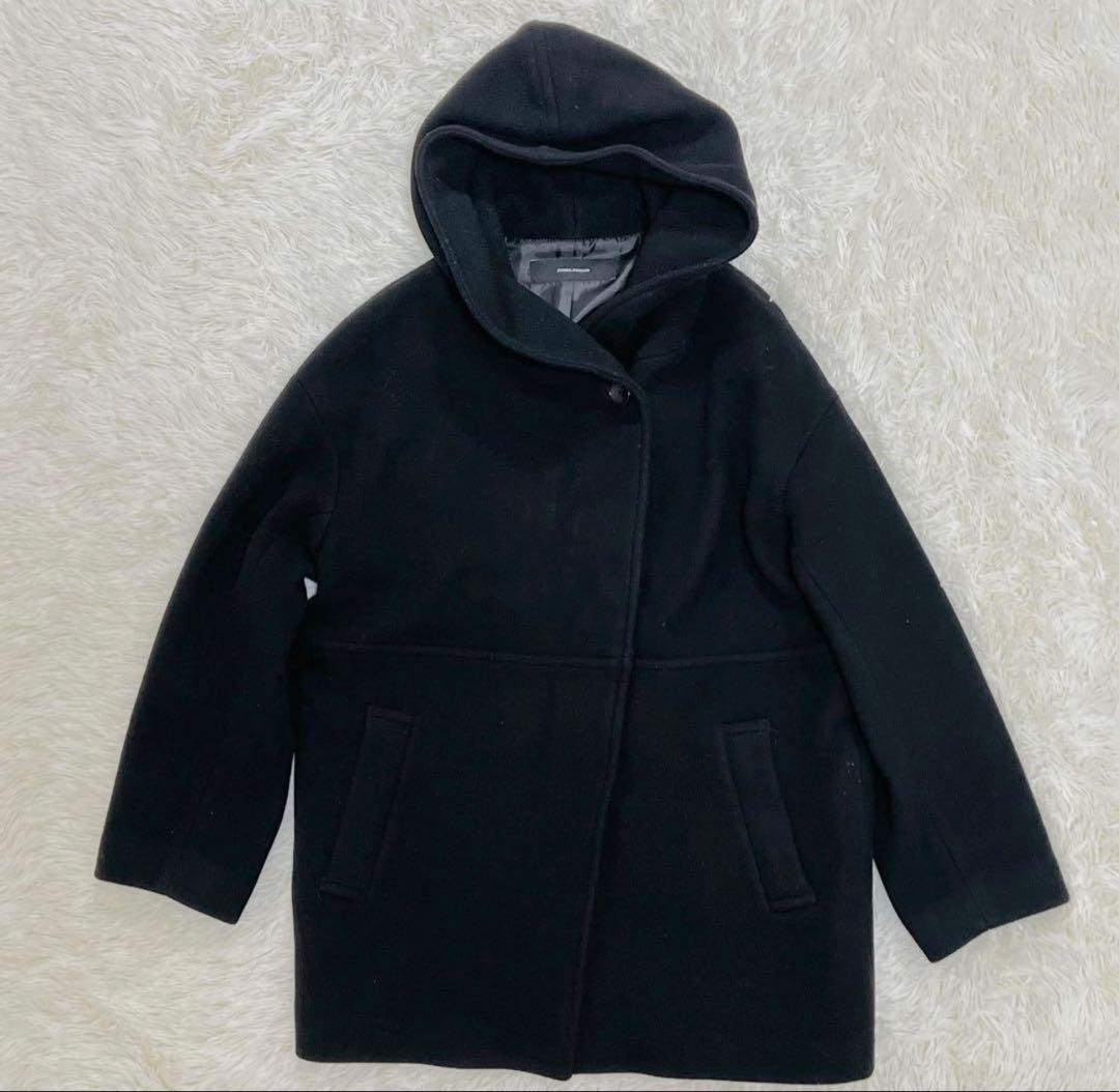 ジャーナルスタンダード スーパー140モッサフードコート ウール 黒