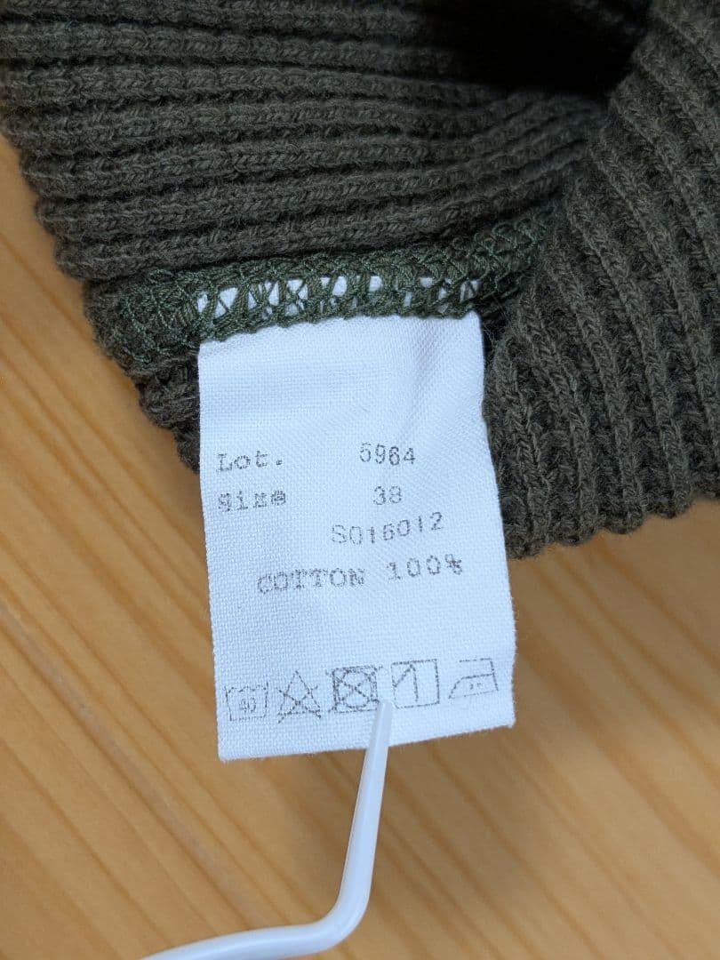 未使用FULLCOUNT(フルカウント)ヘビーウェイトワッフルT38オリーブ