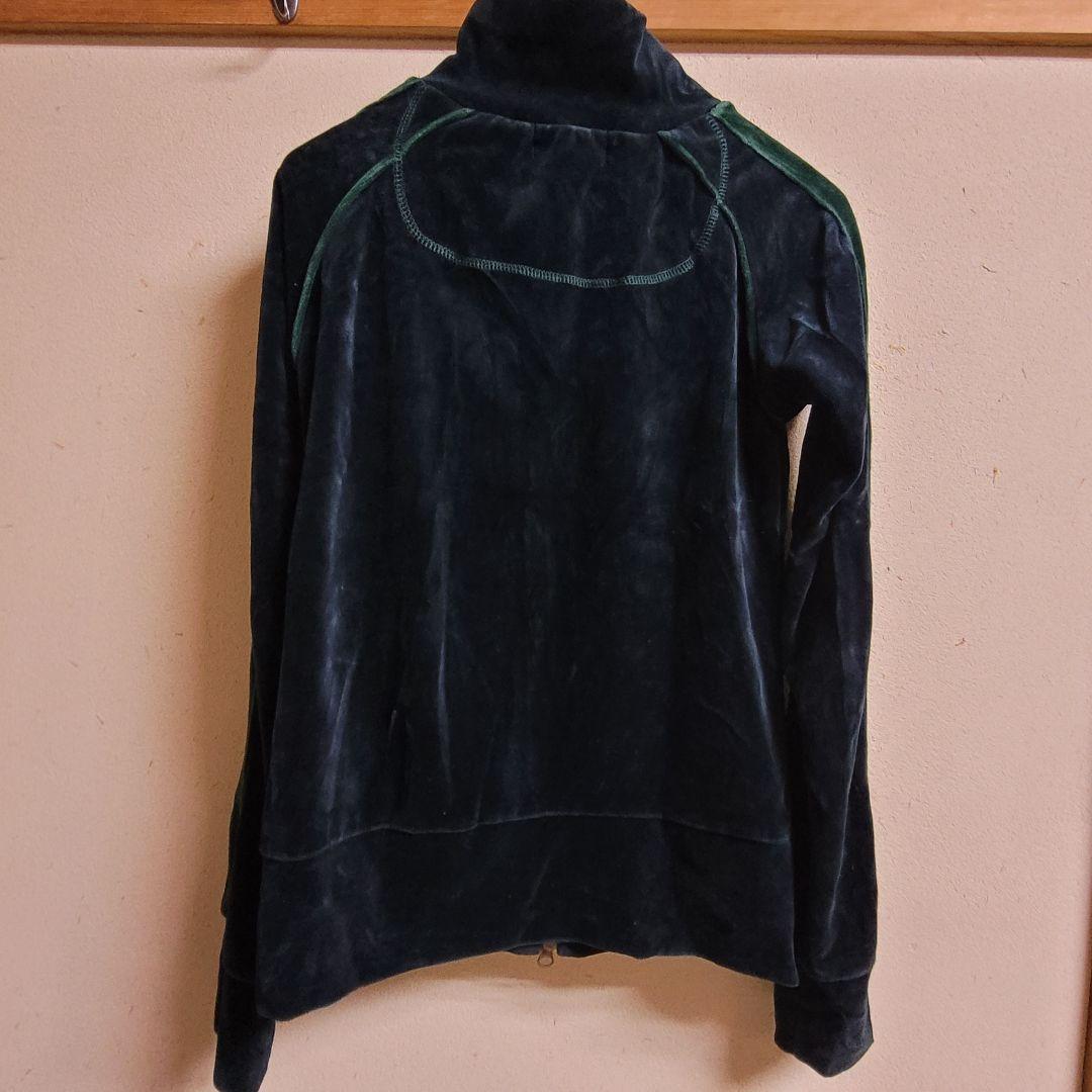 美品グラニフXS　ダークグリーン ベロアトラックジャケット